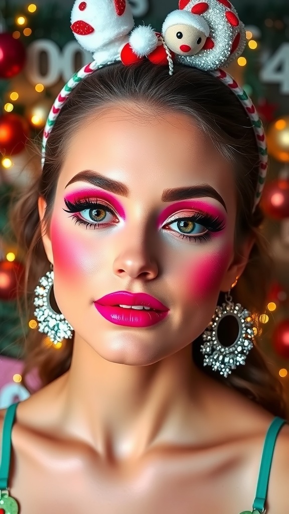 A model showcasing a bold 80